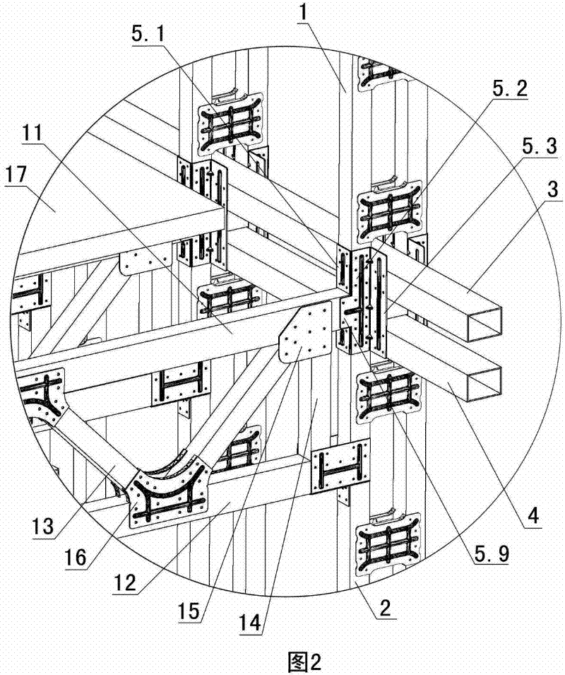 Truss combined beam and upper and layer connected light steel structure and construction method thereof