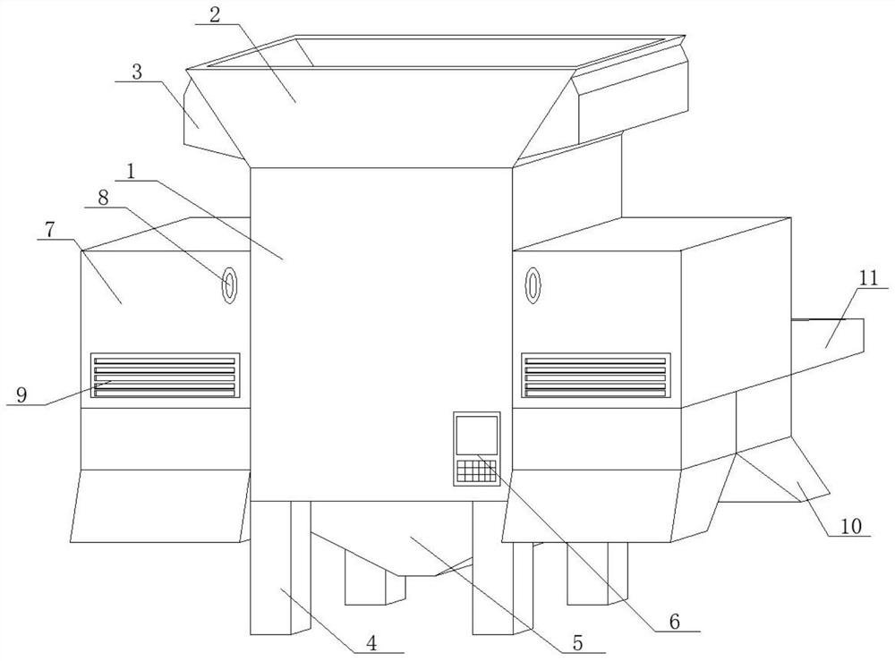 Construction waste cyclic crushing device