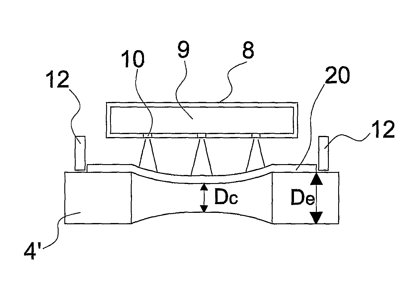 Guiding system for a metal strip at a rolling mill outlet