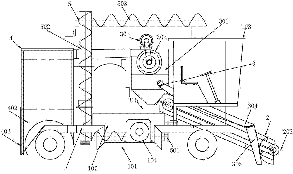 Grain scrapping and sucking integrated sunning ground grain collecting vehicle and operation method thereof