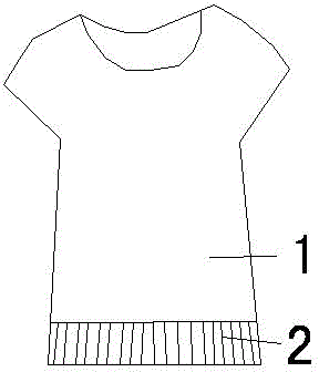 Short sleeve shirt with rubber band