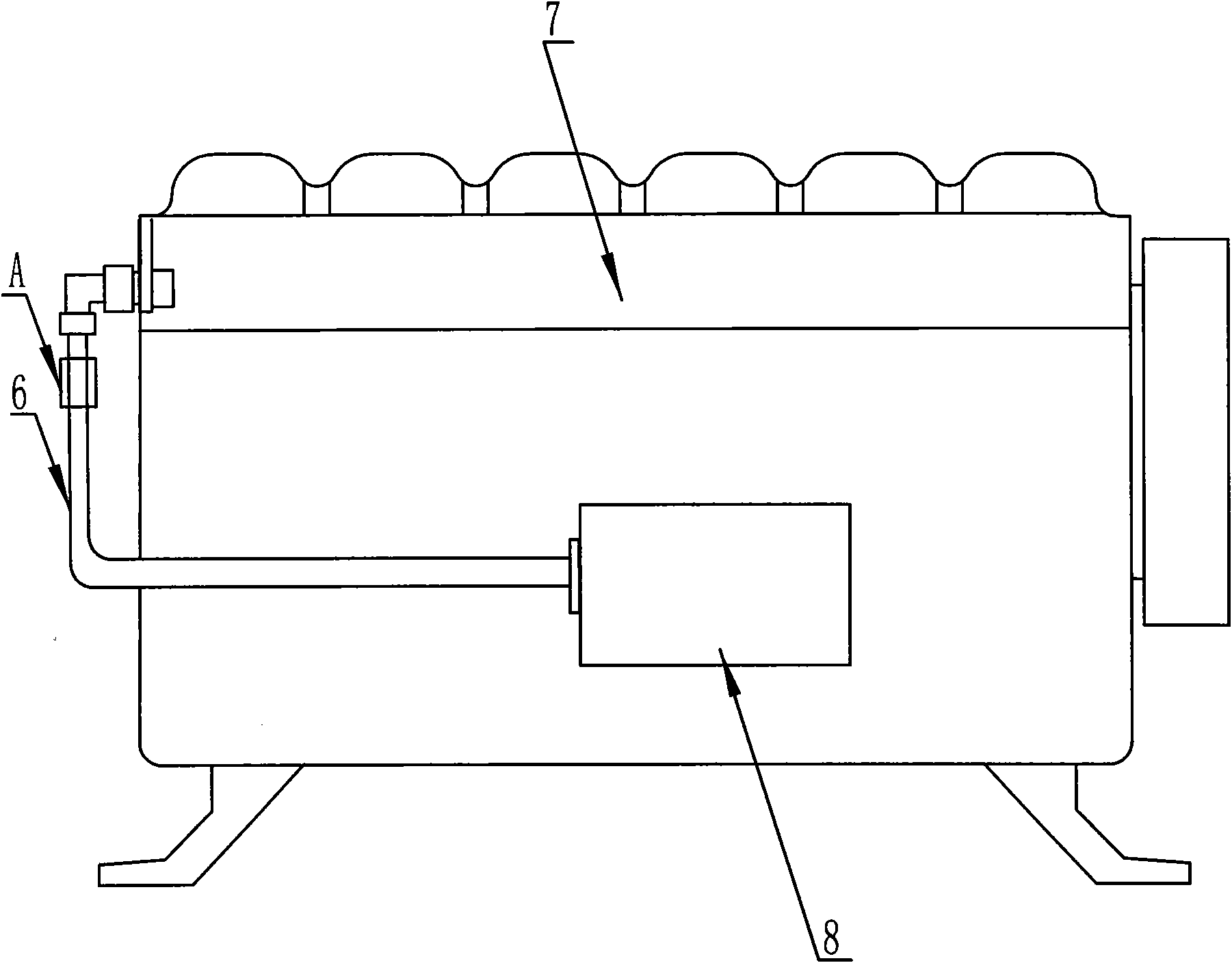 Glue immersion technological method for breaking capillarity of engine wiring harness