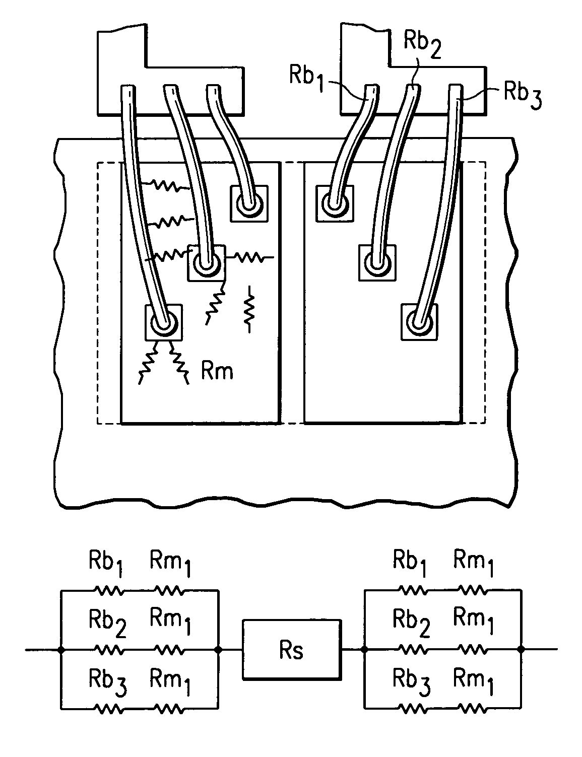 Integrated power circuits with distributed bonding and current flow