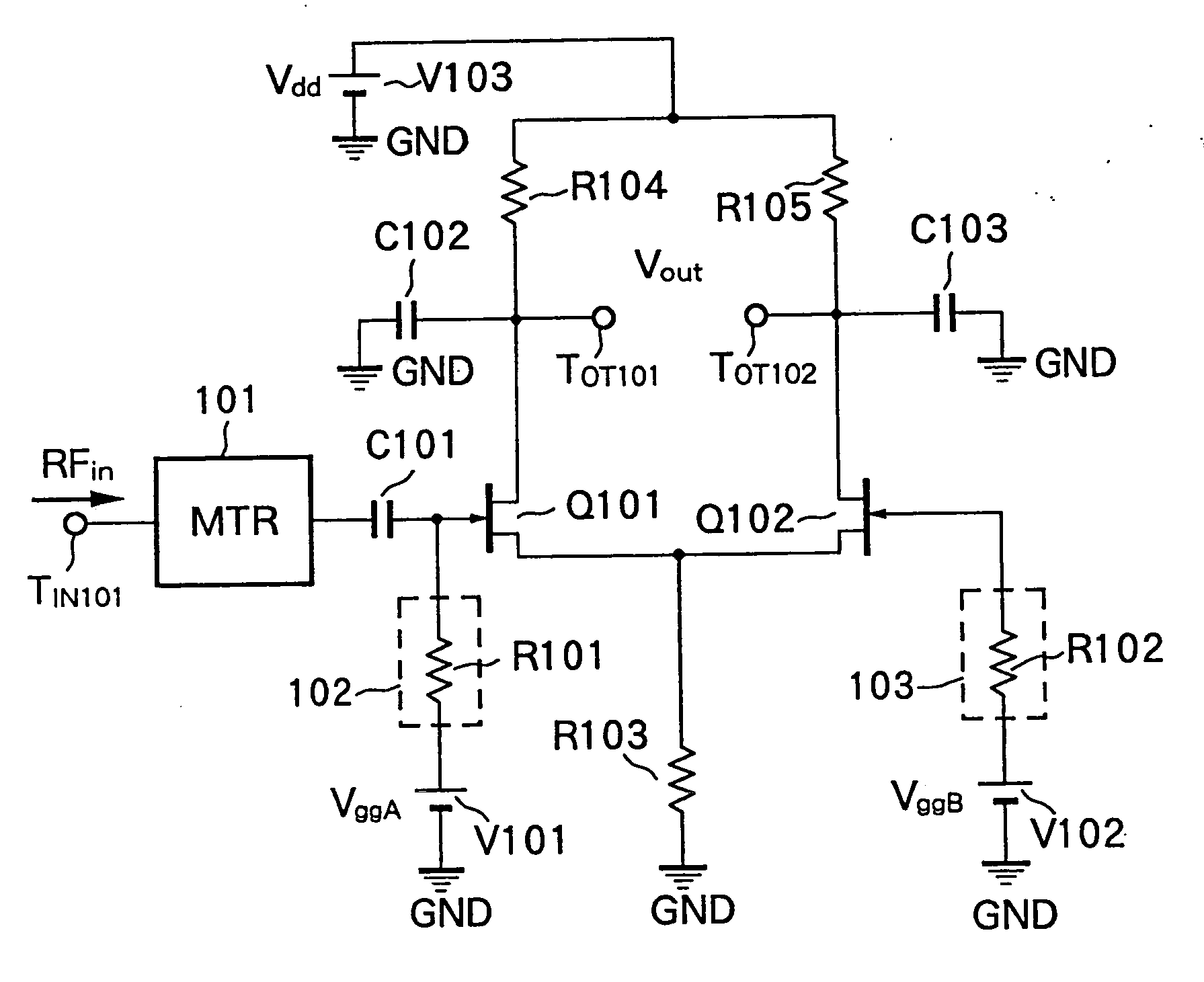 Power detecting circuit and demodulator comprising it