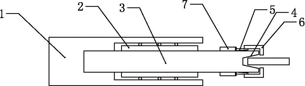 Tensioning clamp of elongated shaft