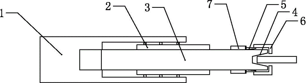 Tensioning clamp of elongated shaft