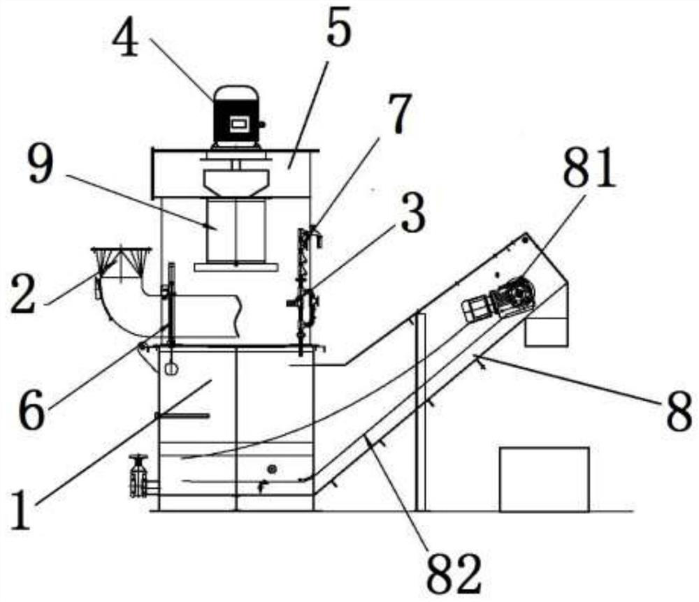 Water curtain dust removal device