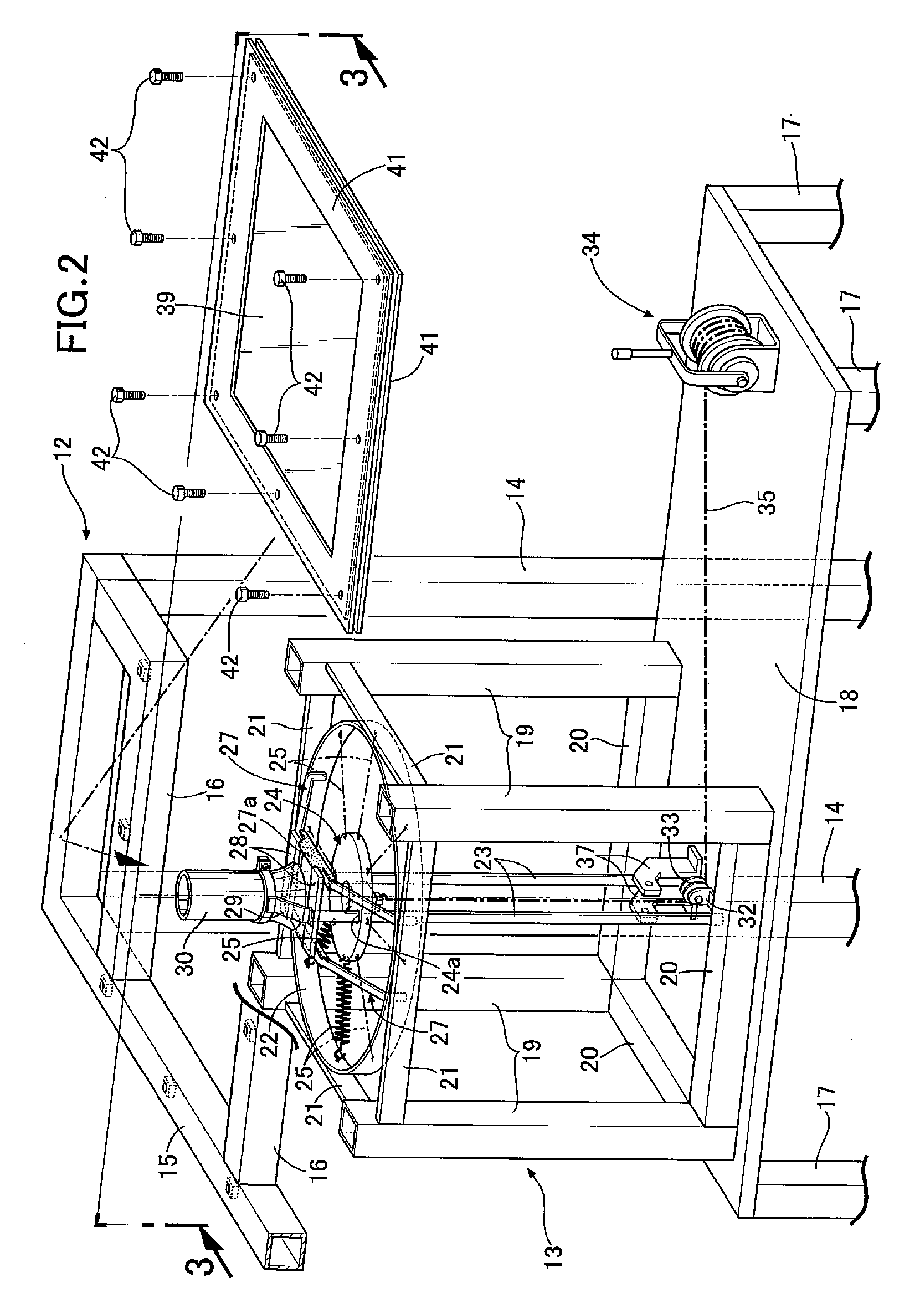 Collision test apparatus and collision test method