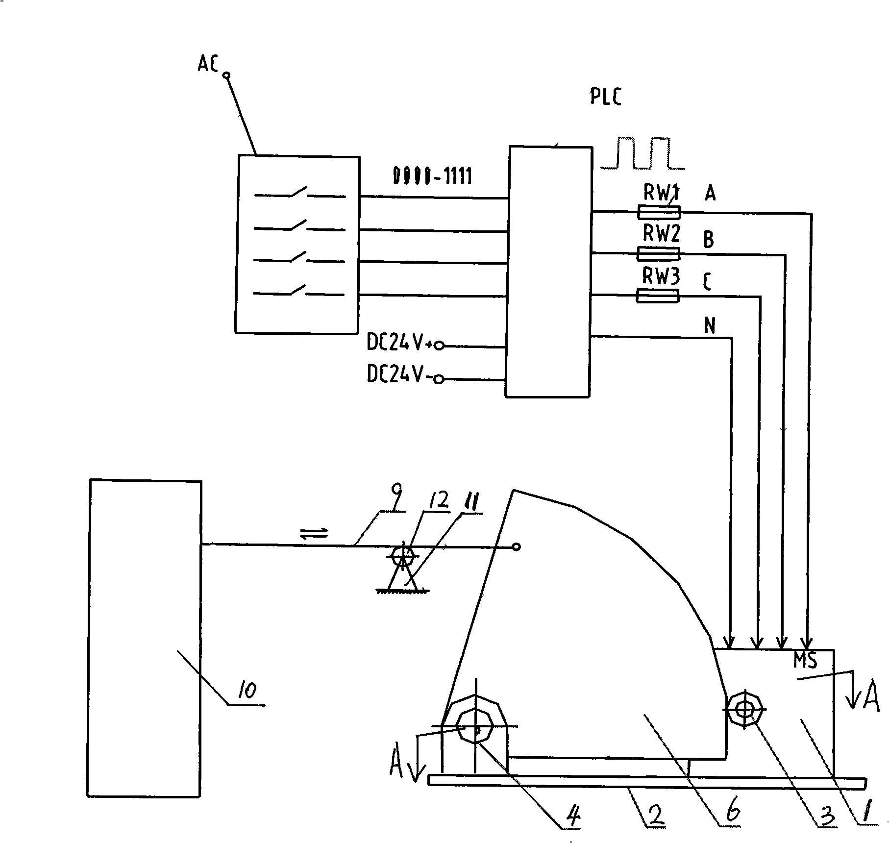 Speed governing control device of pulling wire type diesel