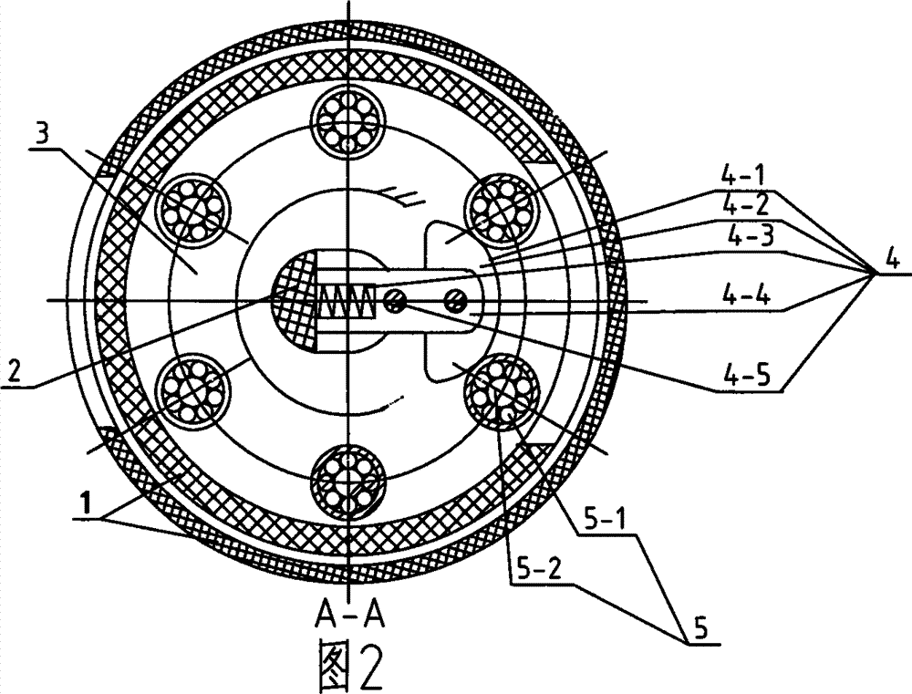 Fixed contact tap switch with rotating bearing structure