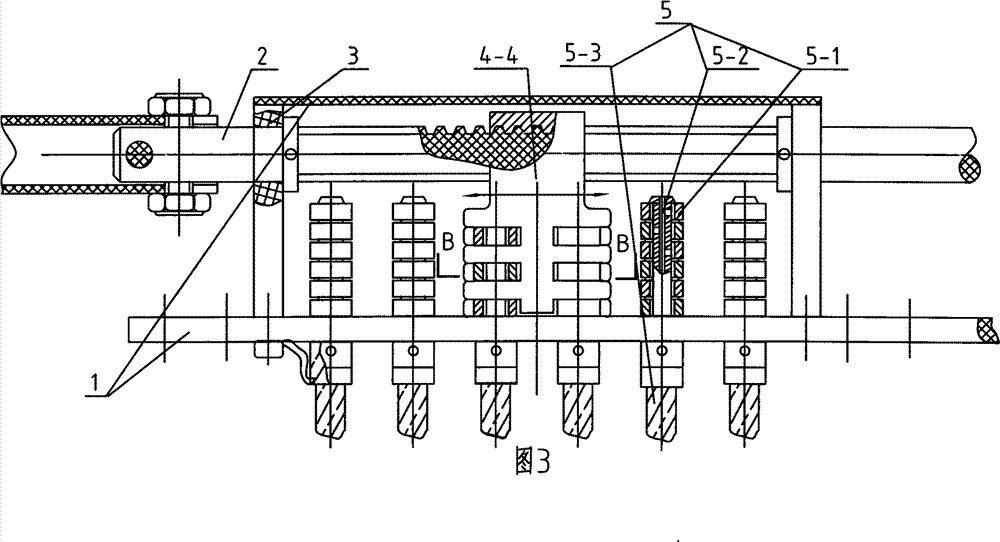 Fixed contact tap switch with rotating bearing structure