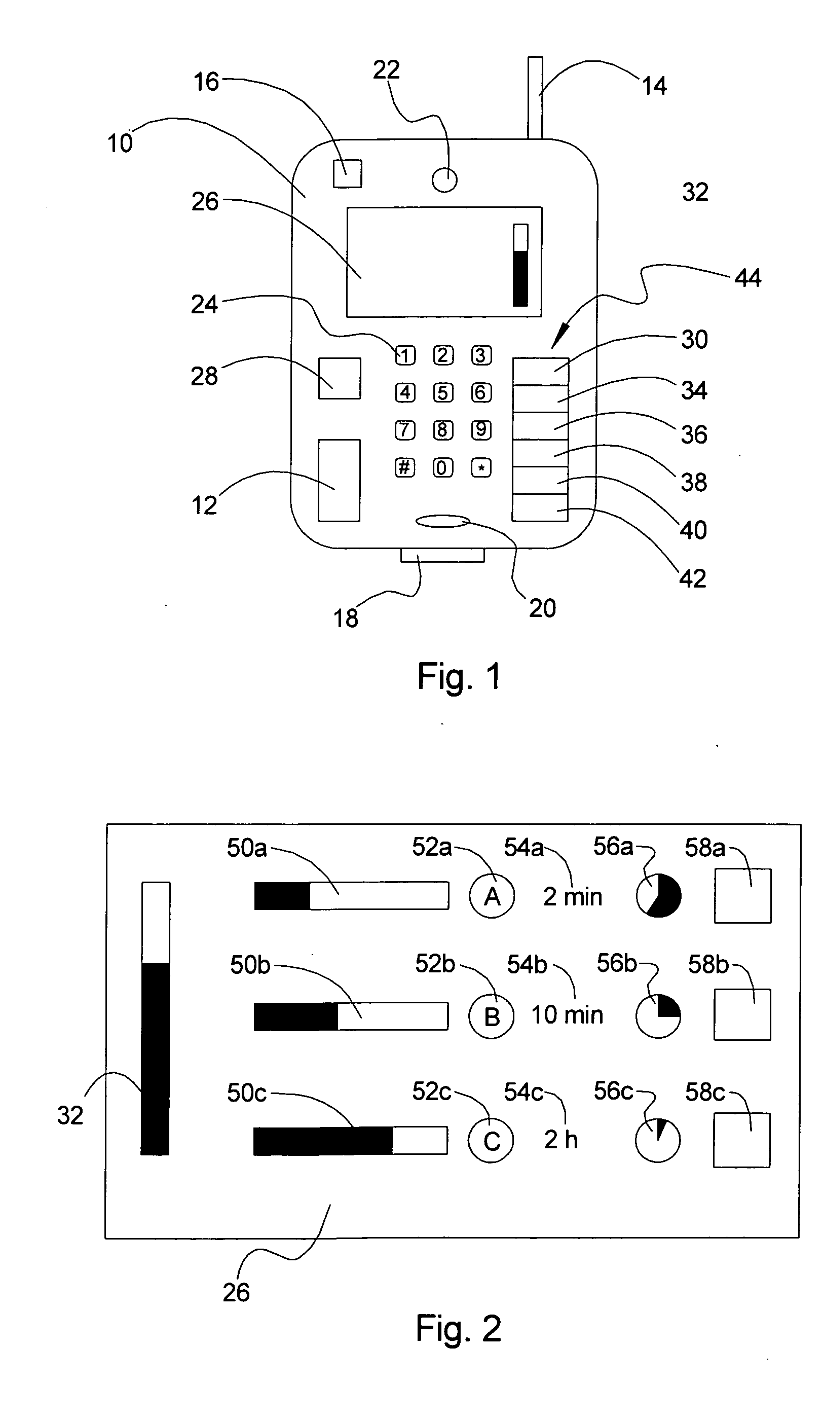 Battery charge status indicator for user terminal device