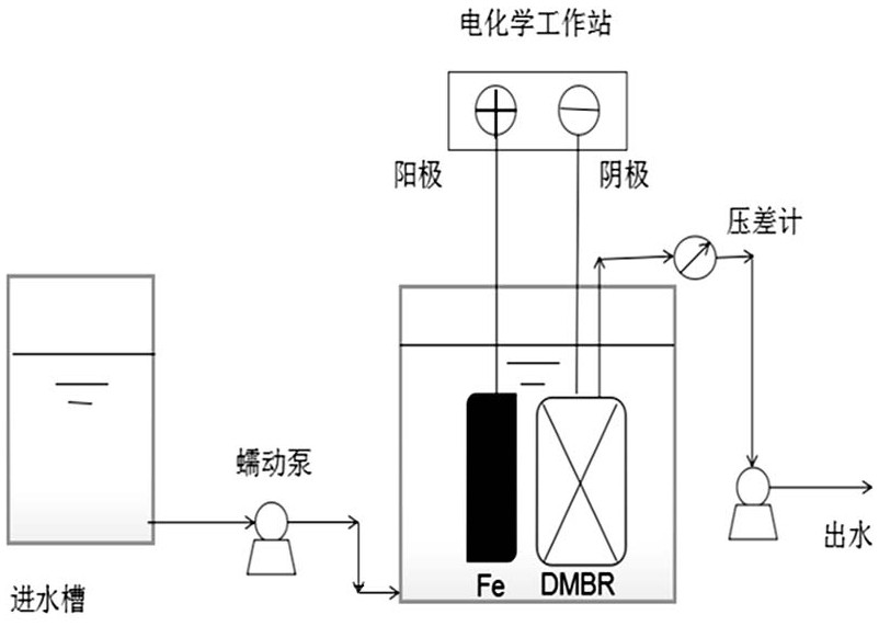 Method for strengthening short-cut nitrification reactor by embedded cathode dynamic membrane