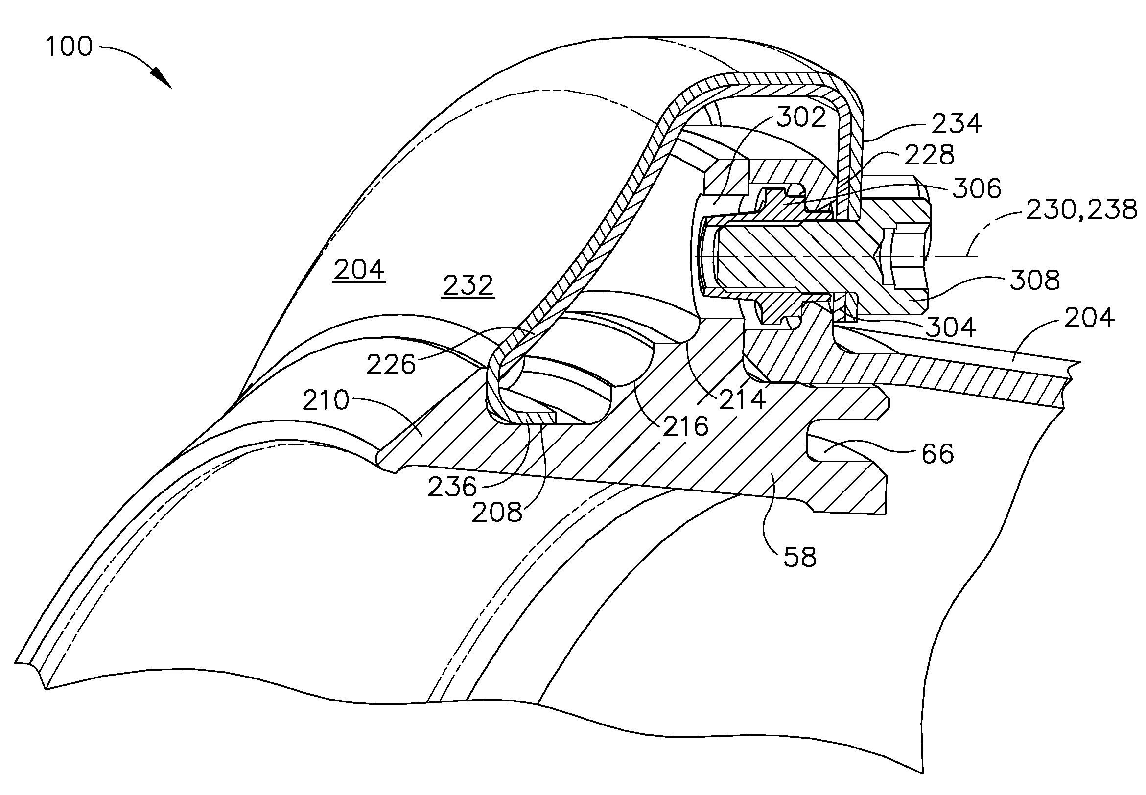 Method and apparatus to facilitate reducing losses in turbine engines