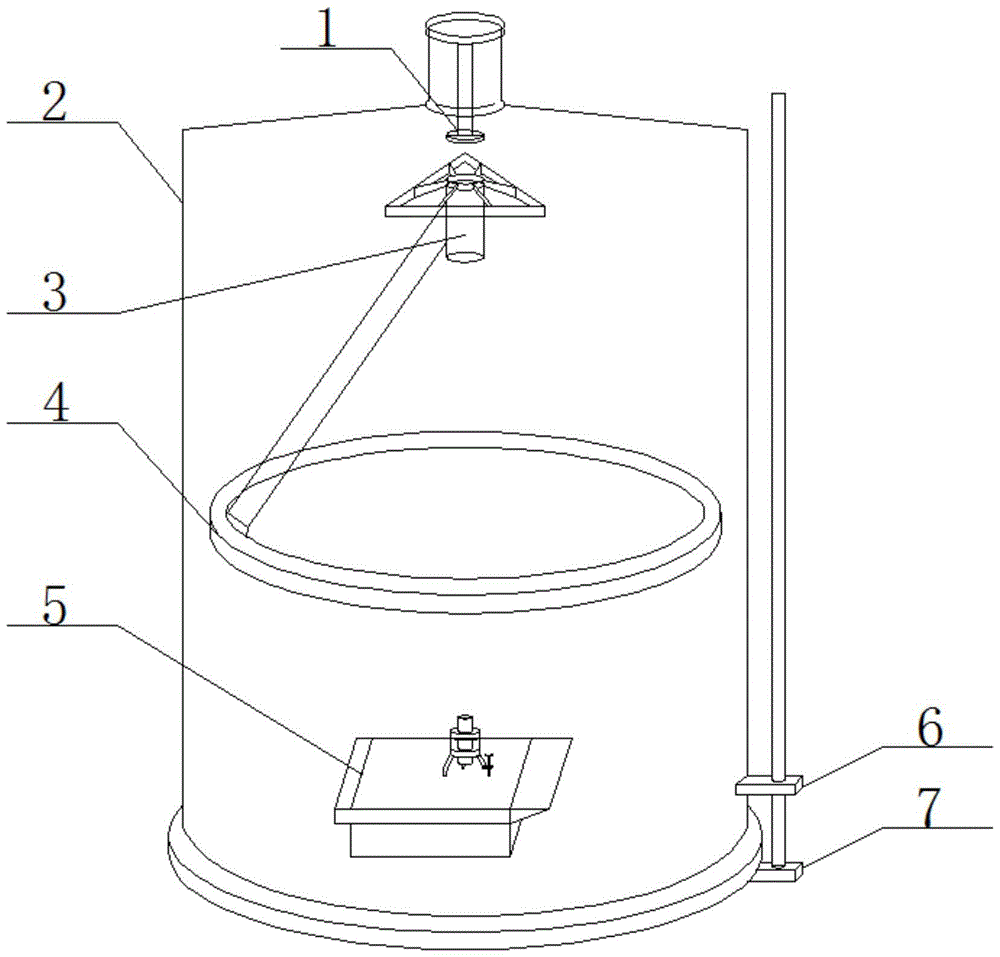 A rapid test mechanism and test method for the centering of a lift-type evaporator