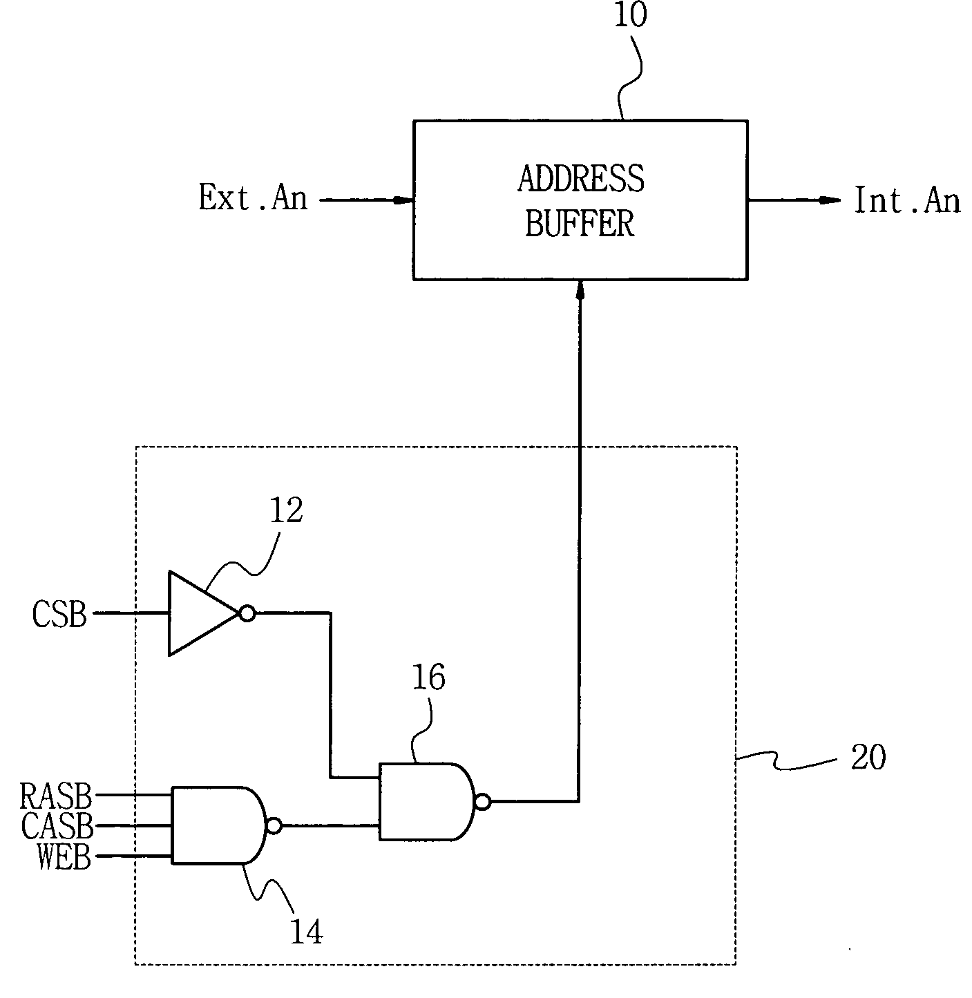 Address buffer circuit and method for controlling the same
