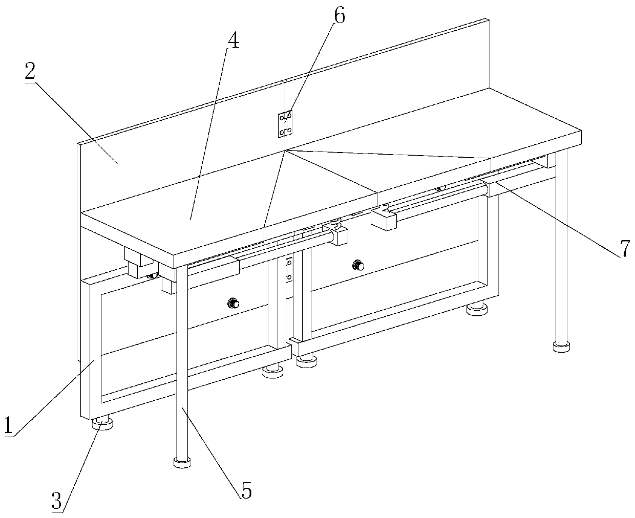Foldable and transformable combined office table