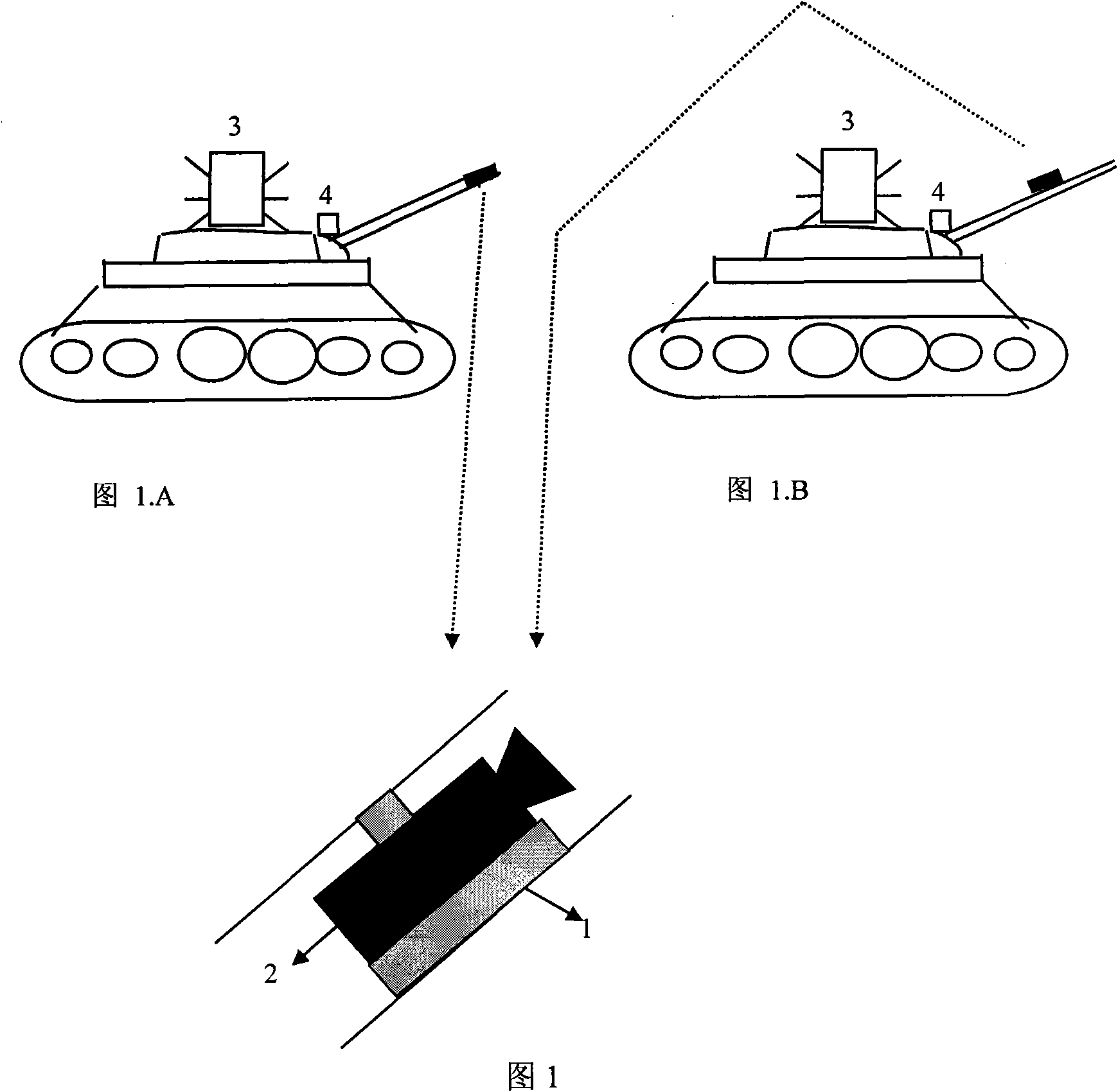 Method for judging targeting of simulated shooting for tank element training based on image analysis