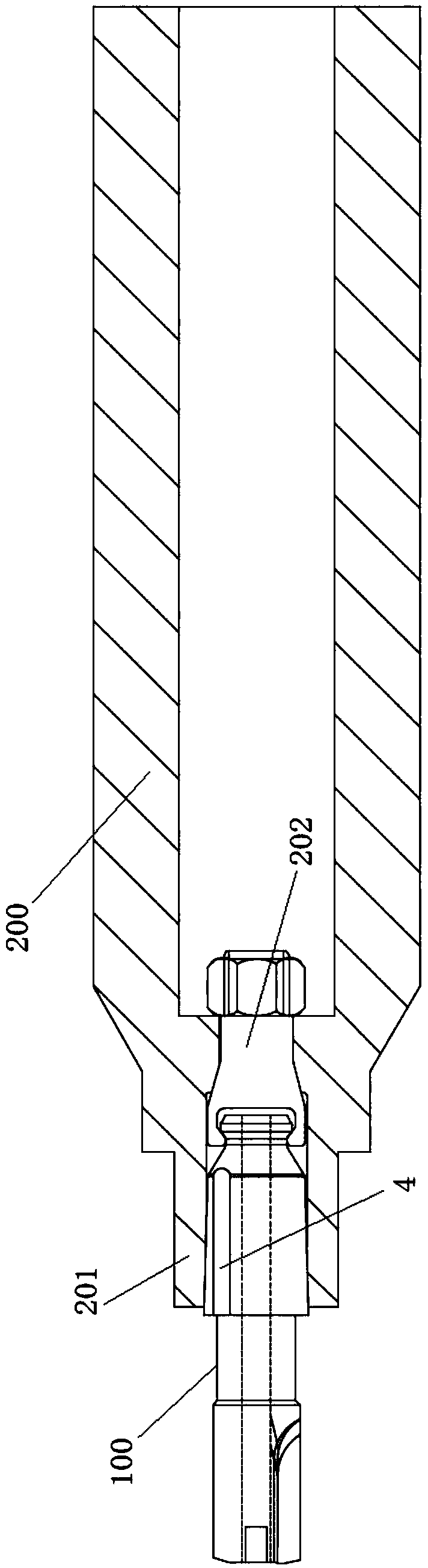 Taper connecting knife handle