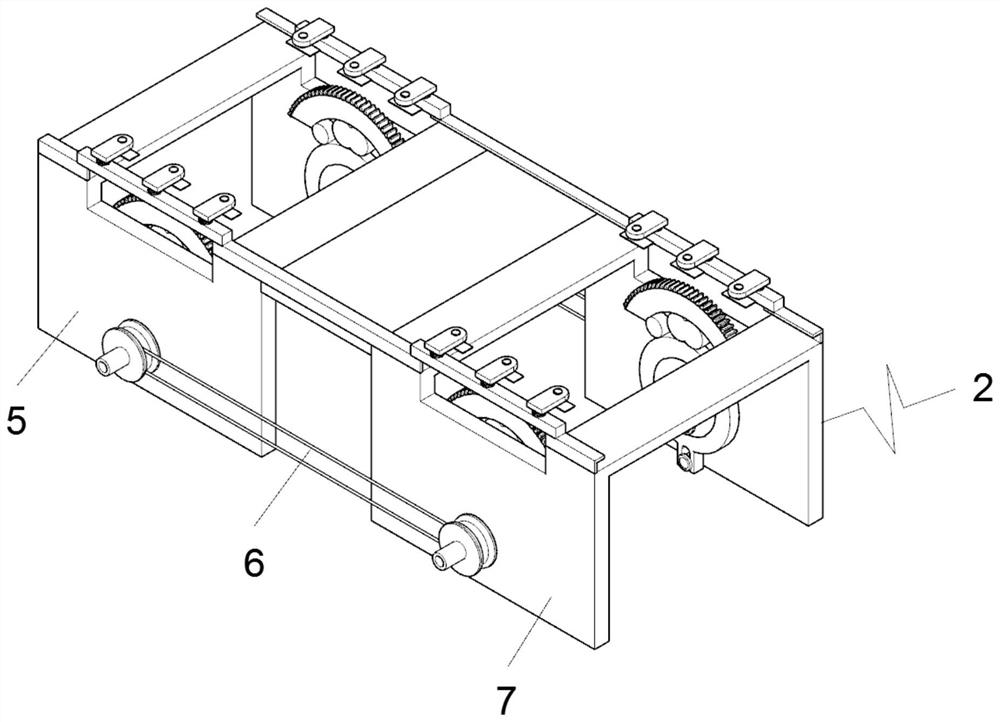 A conveying device for rubber mat production