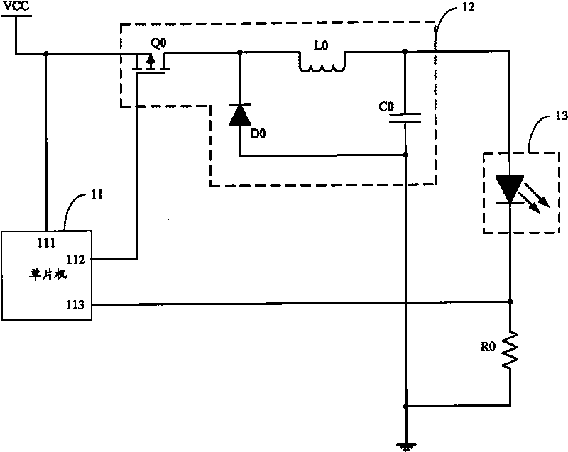 LED control circuit and LED device