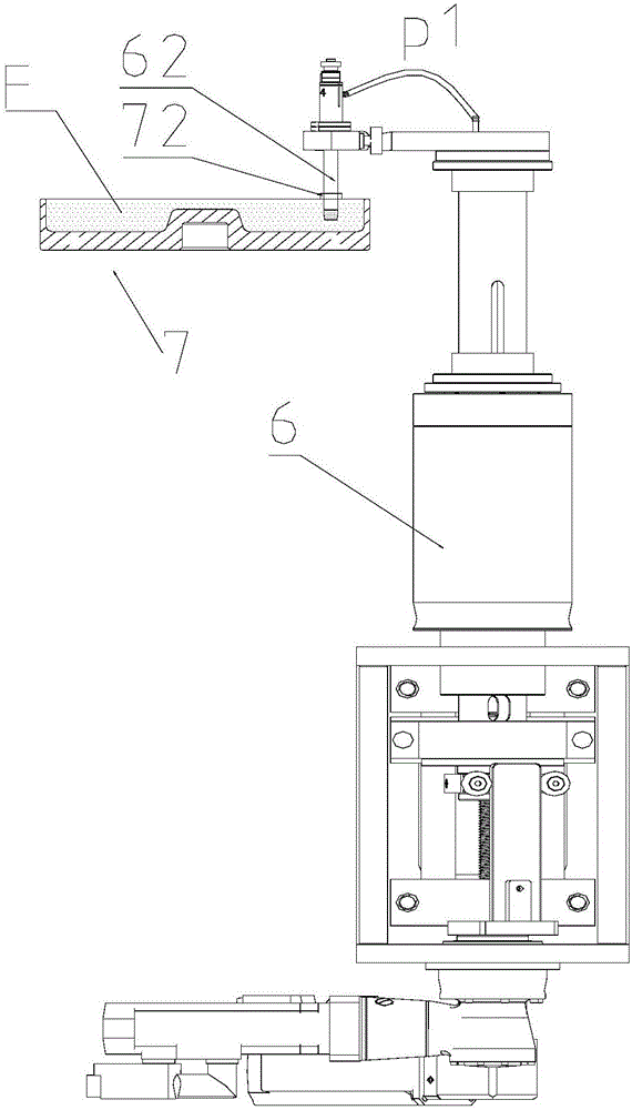 Gas flow insertion pipe type powder filling machine