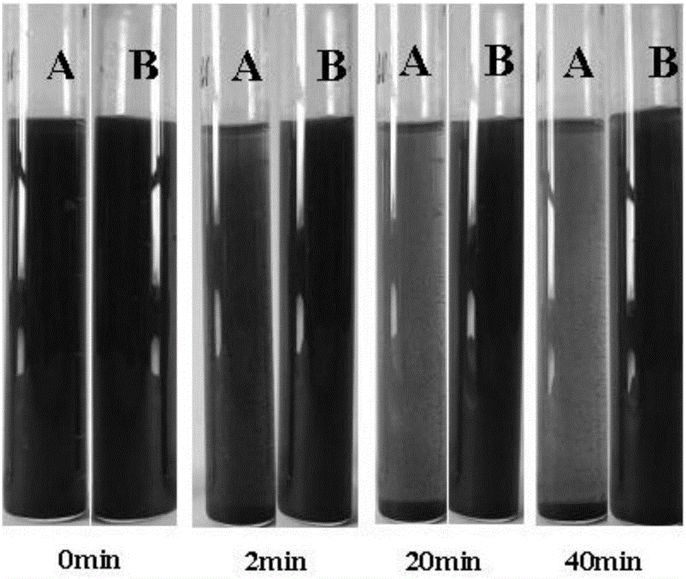 Graphene oxide loaded nano-iron material with magnetic separation characteristics in underground medium and preparation method thereof
