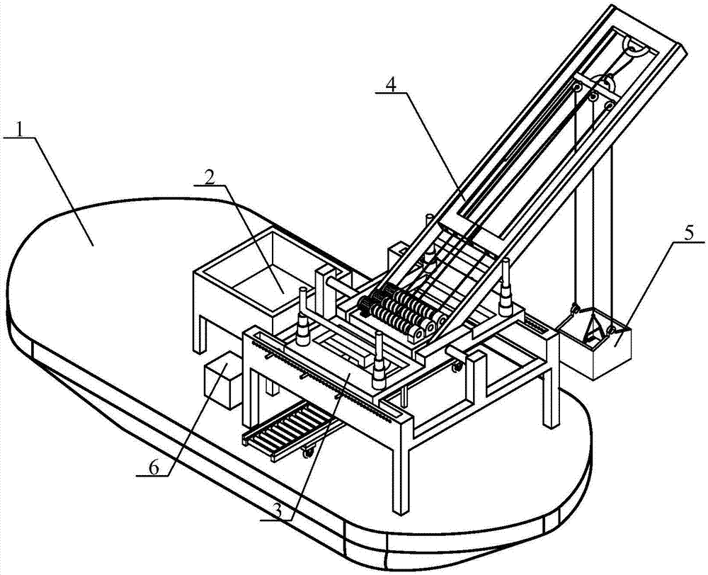 Double-degree-of-freedom sand blasting treatment device for submarine suspended pipeline