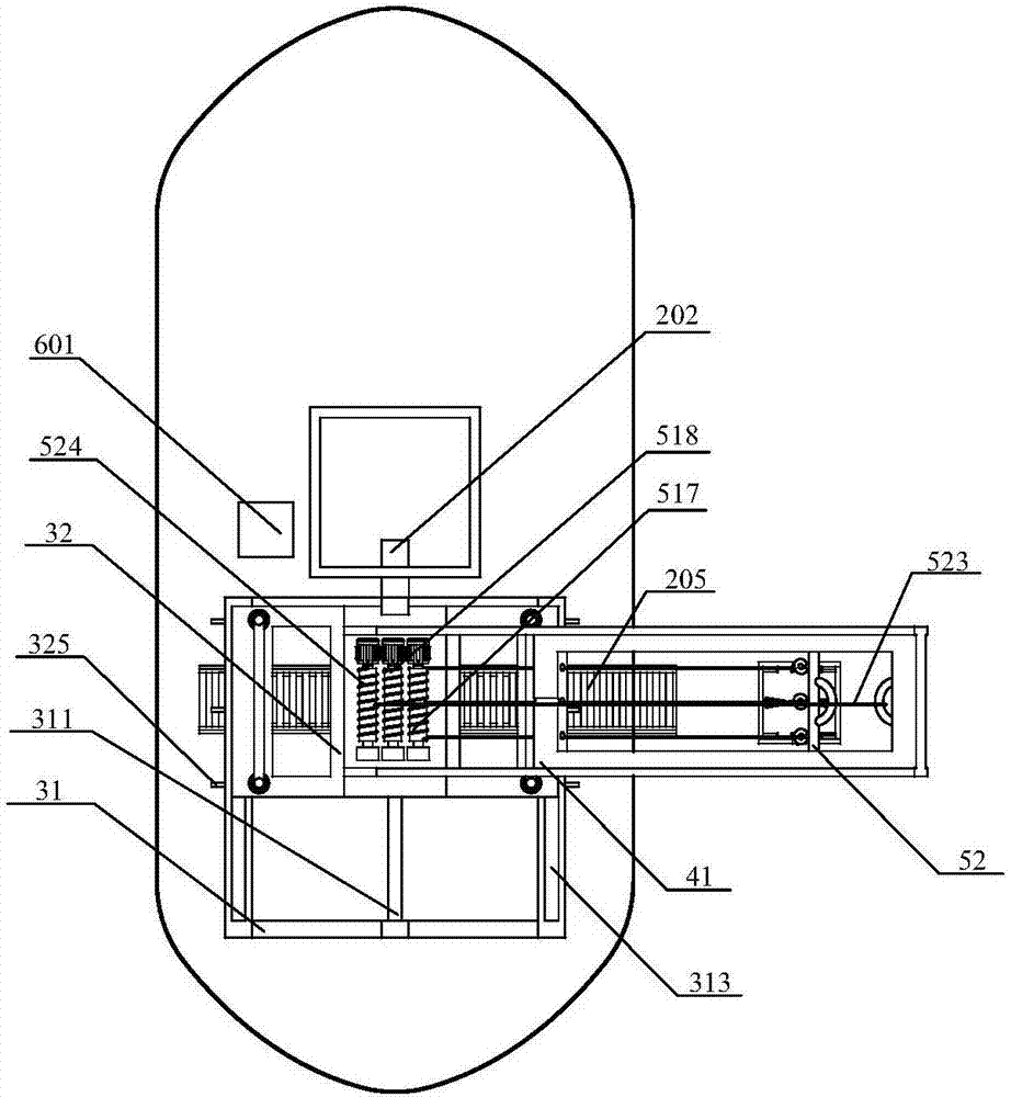 Double-degree-of-freedom sand blasting treatment device for submarine suspended pipeline