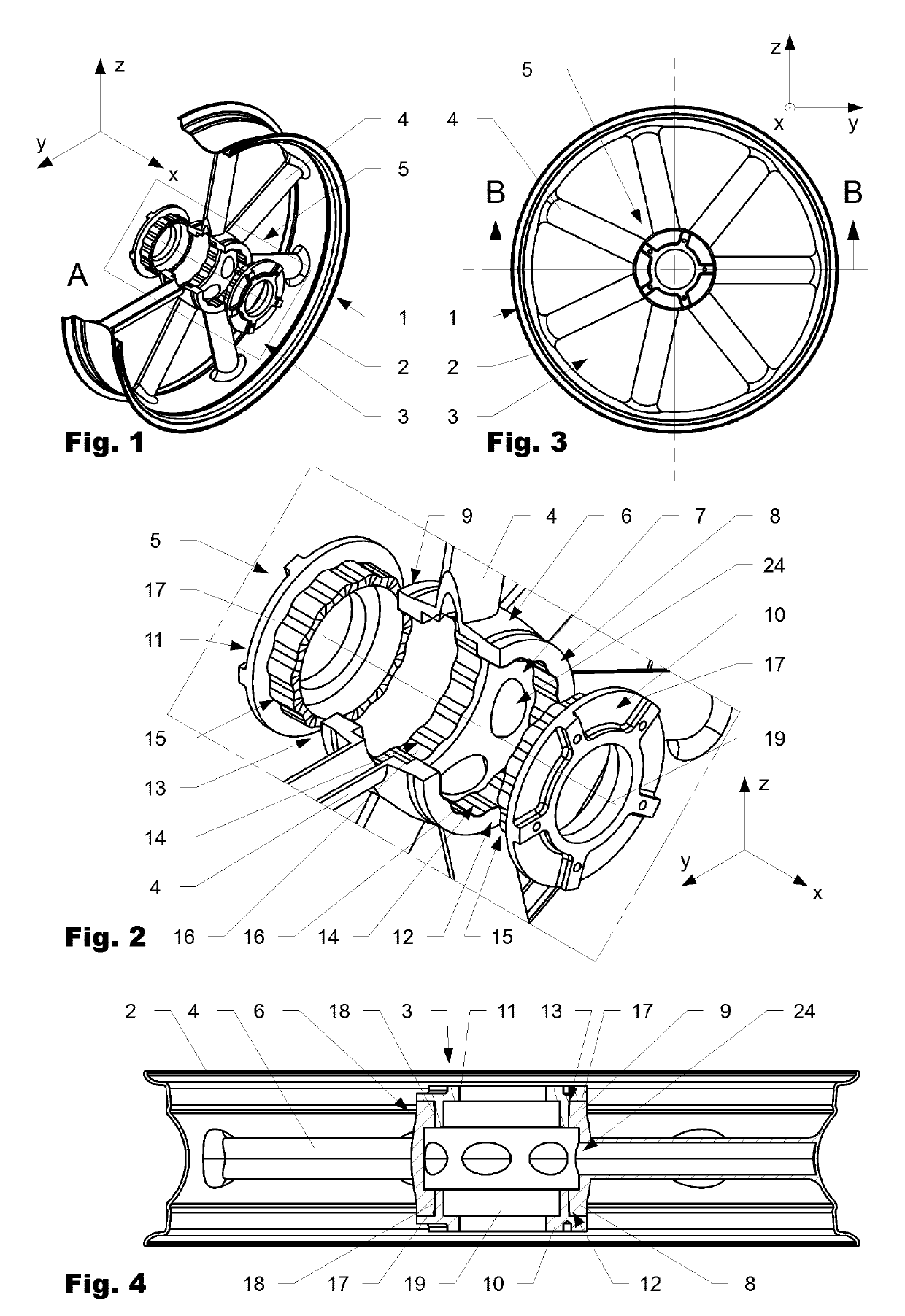Wheel made out of fiber reinforced material and procedure to make such wheel