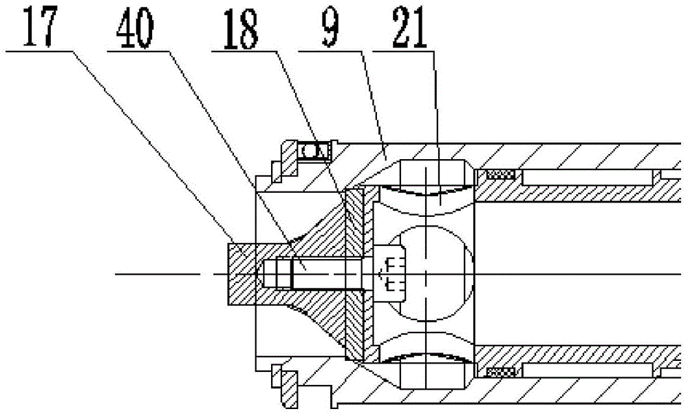 Sealing structure based on non-return stop valve
