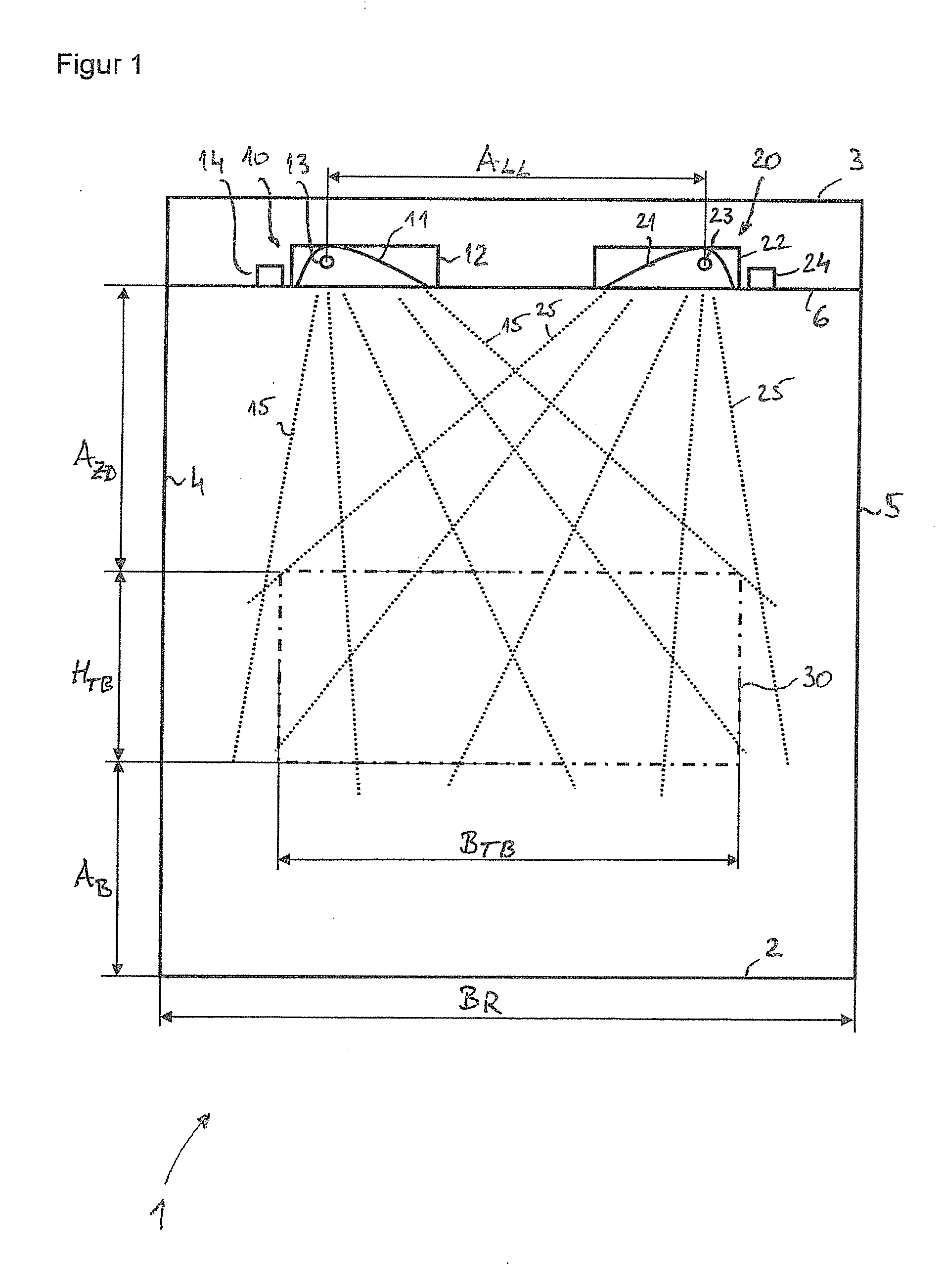 Space, luminous ceiling system and method for conducting photodynamic therapy
