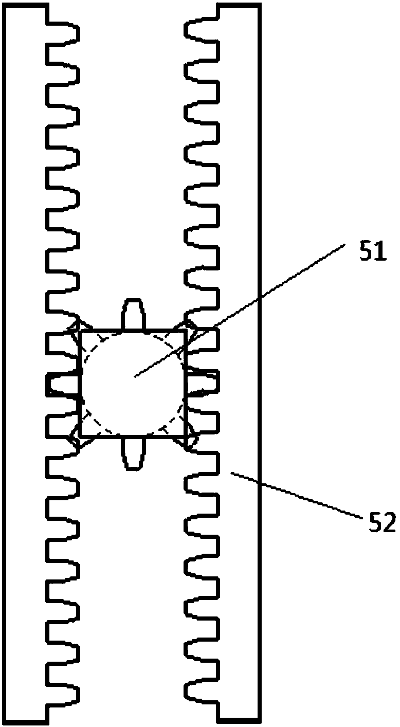 Rack-and-pinion-transmission-based radial alternating load loading device for bearing testing machine