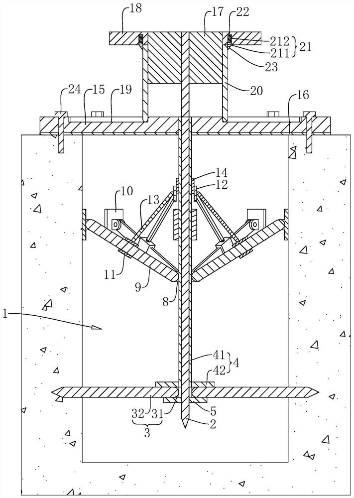 Sludge soil layer mixing pile reinforcing structure and construction method