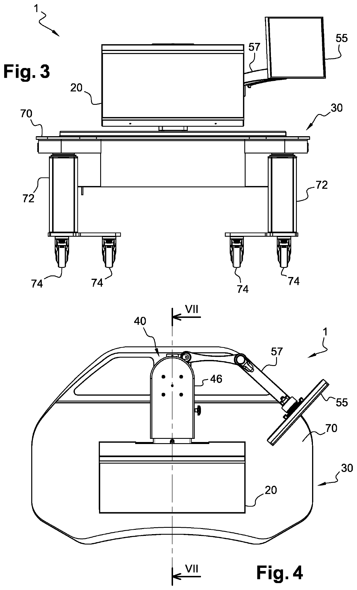 Device for carrying out mirror therapy, and corresponding method