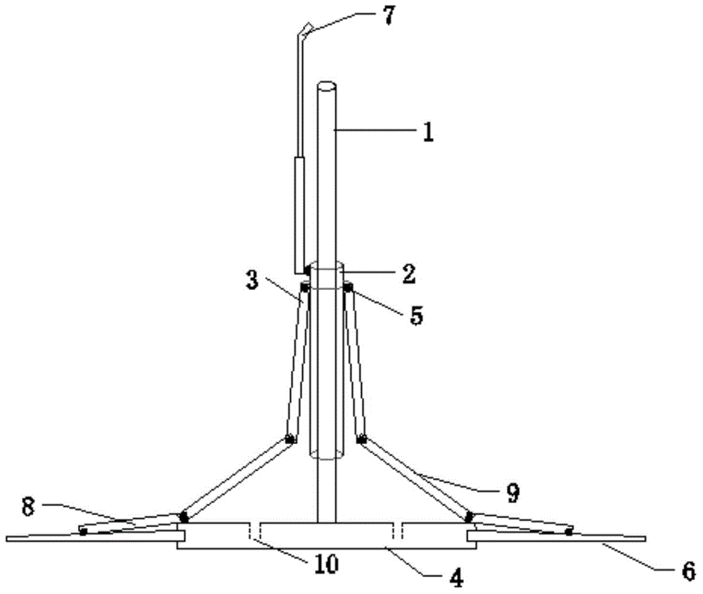 Folding blade knife type multi-point displacement meter anchor head for soft soil ground layer