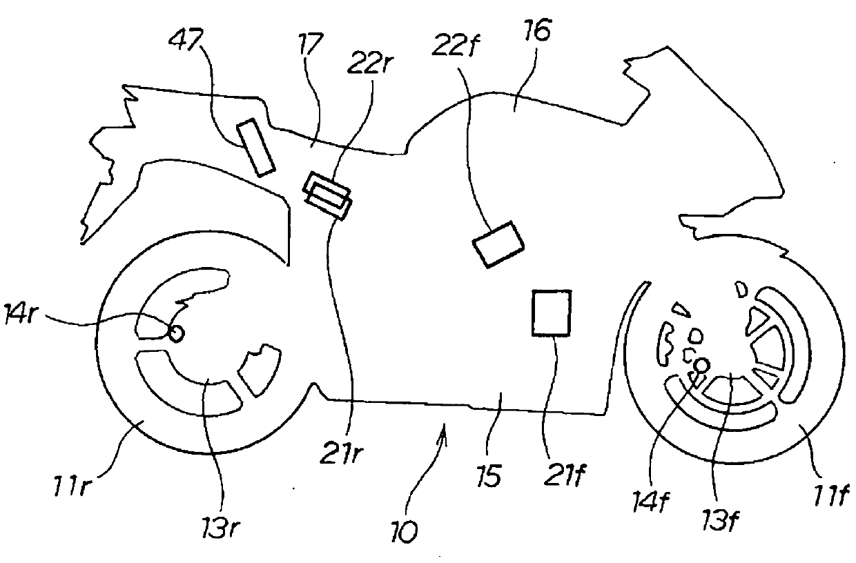 Brake system for motorcycle