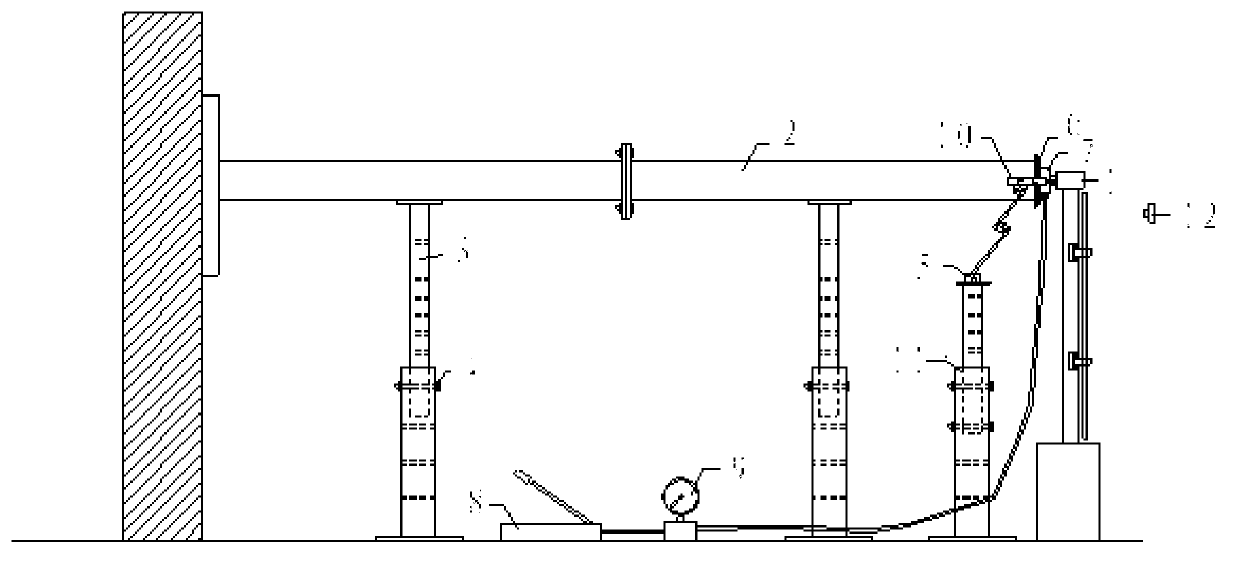 On-site test method and device for construction enclosure construction member horizontal thrust performance