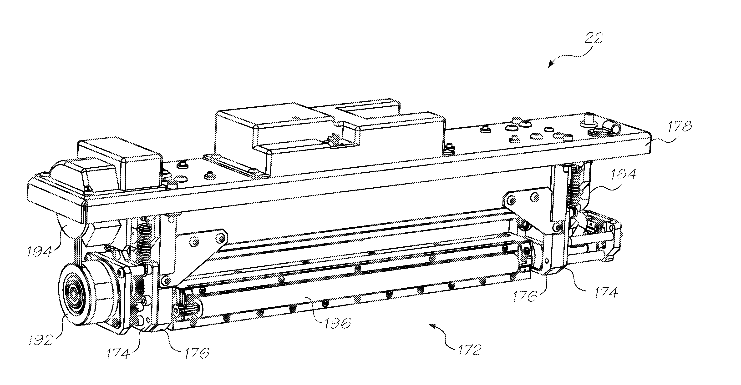 Printing system with independently operable printhead service modules