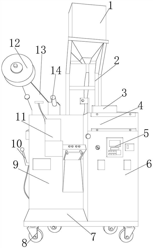 A double bagged tea packaging machine