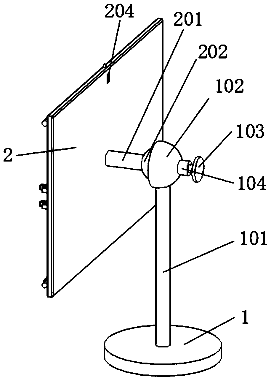 Garden design project construction drawing display device
