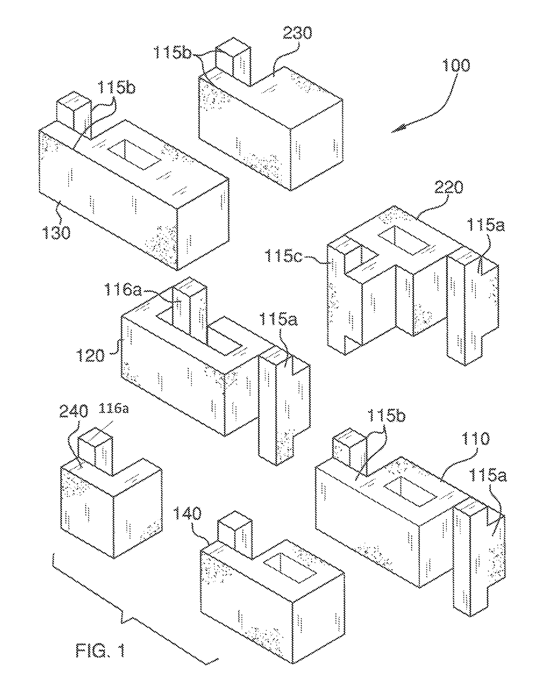 System of interlocking concrete blocks