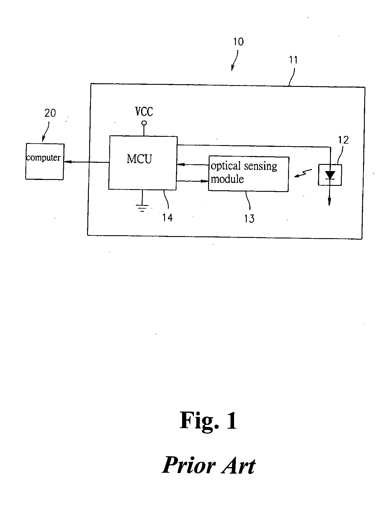 Optical input device with variable illumination for detecting movement on working surfaces having different optical characteristics