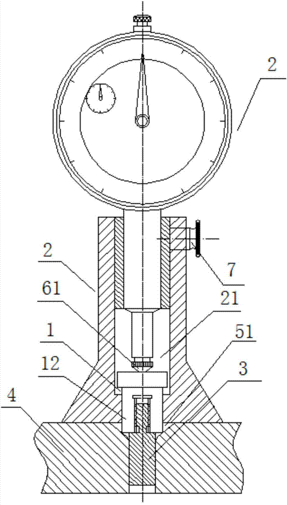 Countersunk head angle gauge for counterbore and measurement method of countersunk head angle gauge