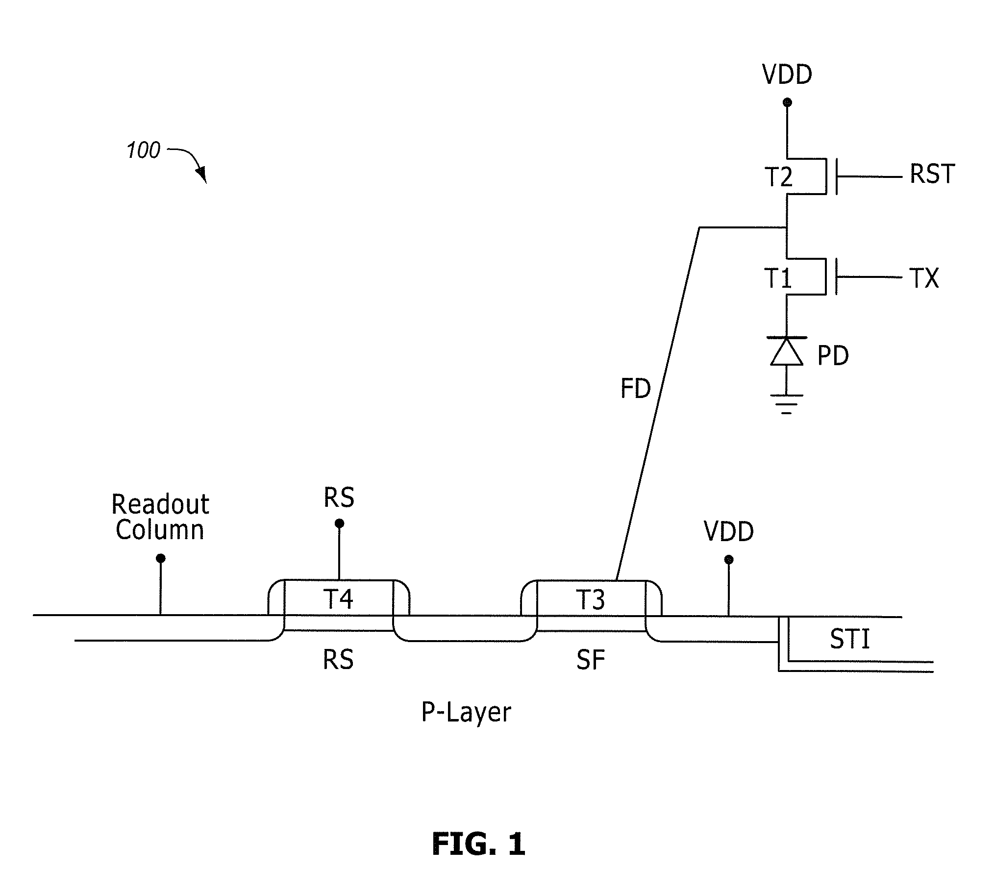 Image Sensor with Reduced Noiseby Blocking Nitridation Over Selected Areas