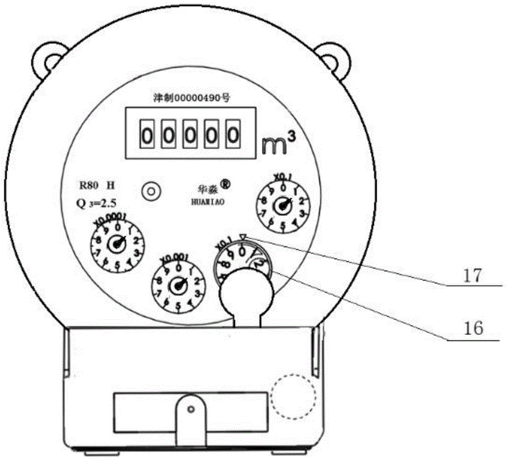 Mechanical remote water meter provided with novel magnetic sensing counting structure