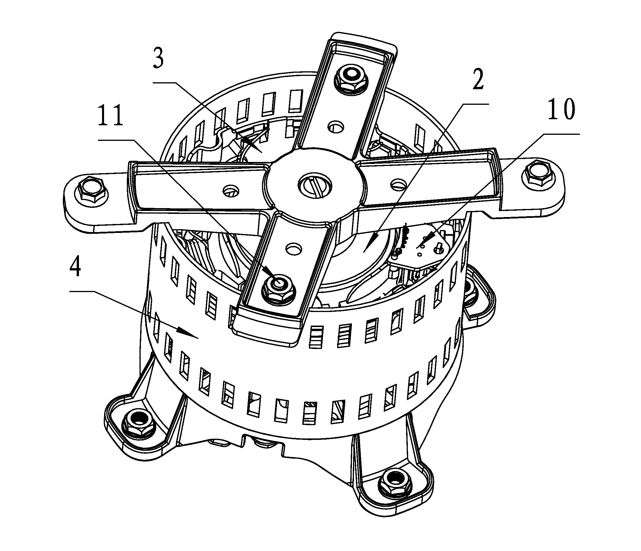 Structure for mounting hall effect sensor of motor