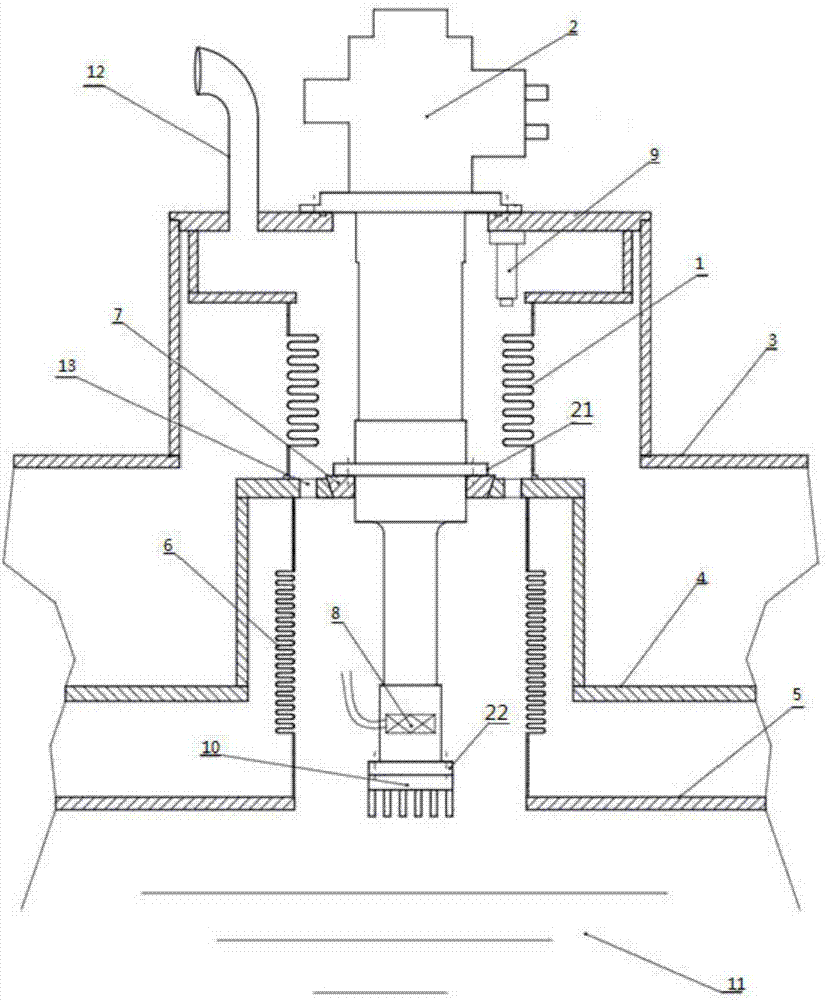 Refrigeration tower of superconduction iron remover and control method