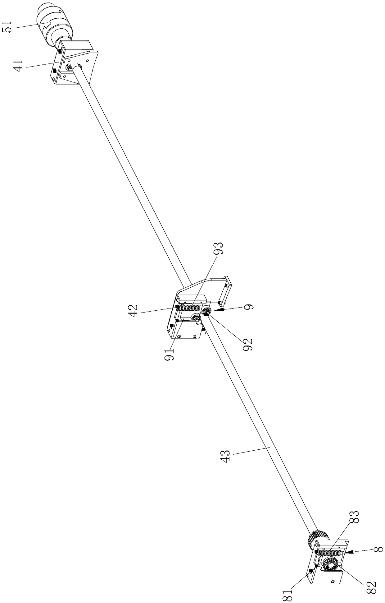 Door body sealing device of ball rolling machine