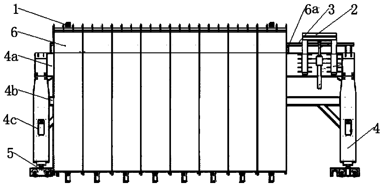 Formwork trolley for the pouring of the second lining of the side wall of the tunnel and the transfer of the prefabricated segment of the vault